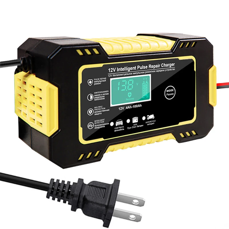 Car Battery Charger 12 6A Touch Screen Pulse Repair LCD For Motorcycle Lead Acid Agm Gel Wet |