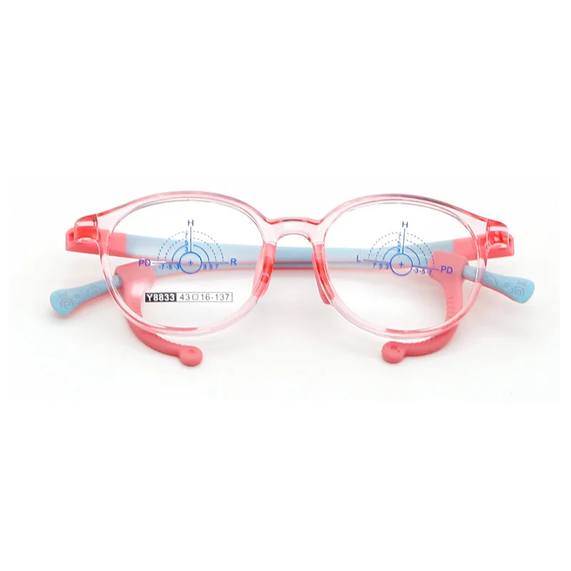 Очки для мальчиков и девочек 43-16-137 Tr90 регулируемый размер оправа очков с защитой