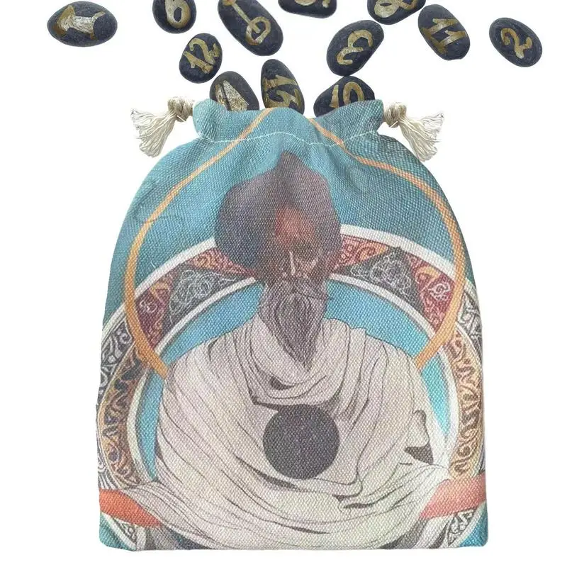 

Сумка для хранения карт Tarot, хлопковая флисовая Сумка Для Таро и карт с завязкой, домашняя сумка для костей, держатель для карт и Таро, подаро...