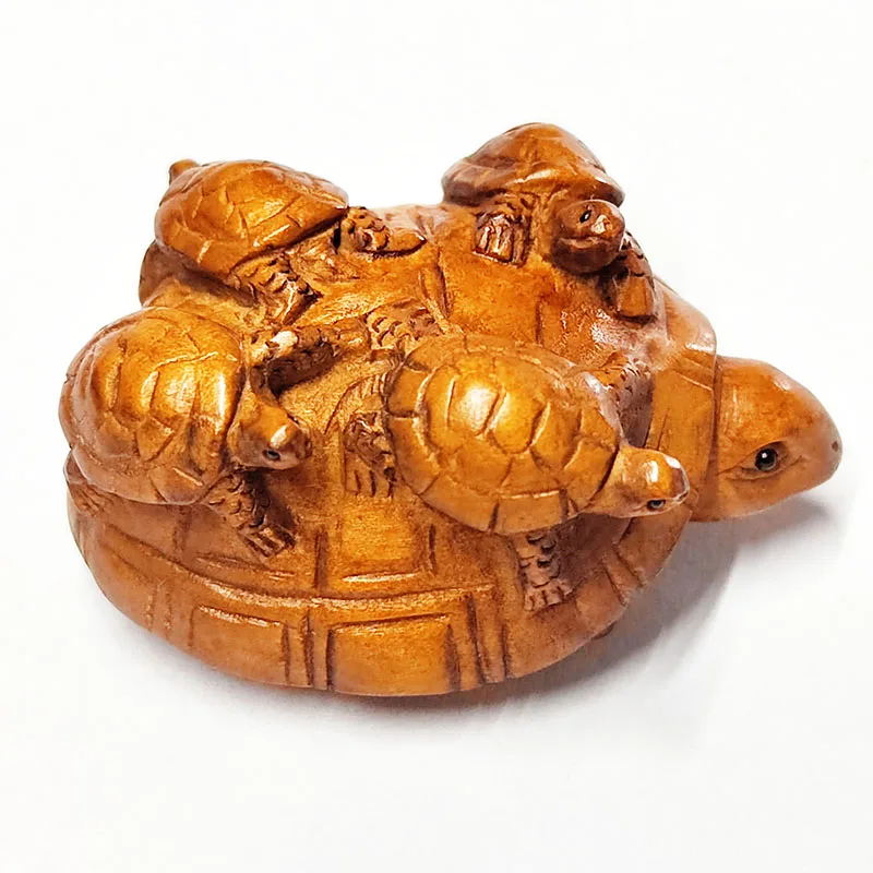 Деревянная статуэтка черепахи из самшита 2 дюйма
