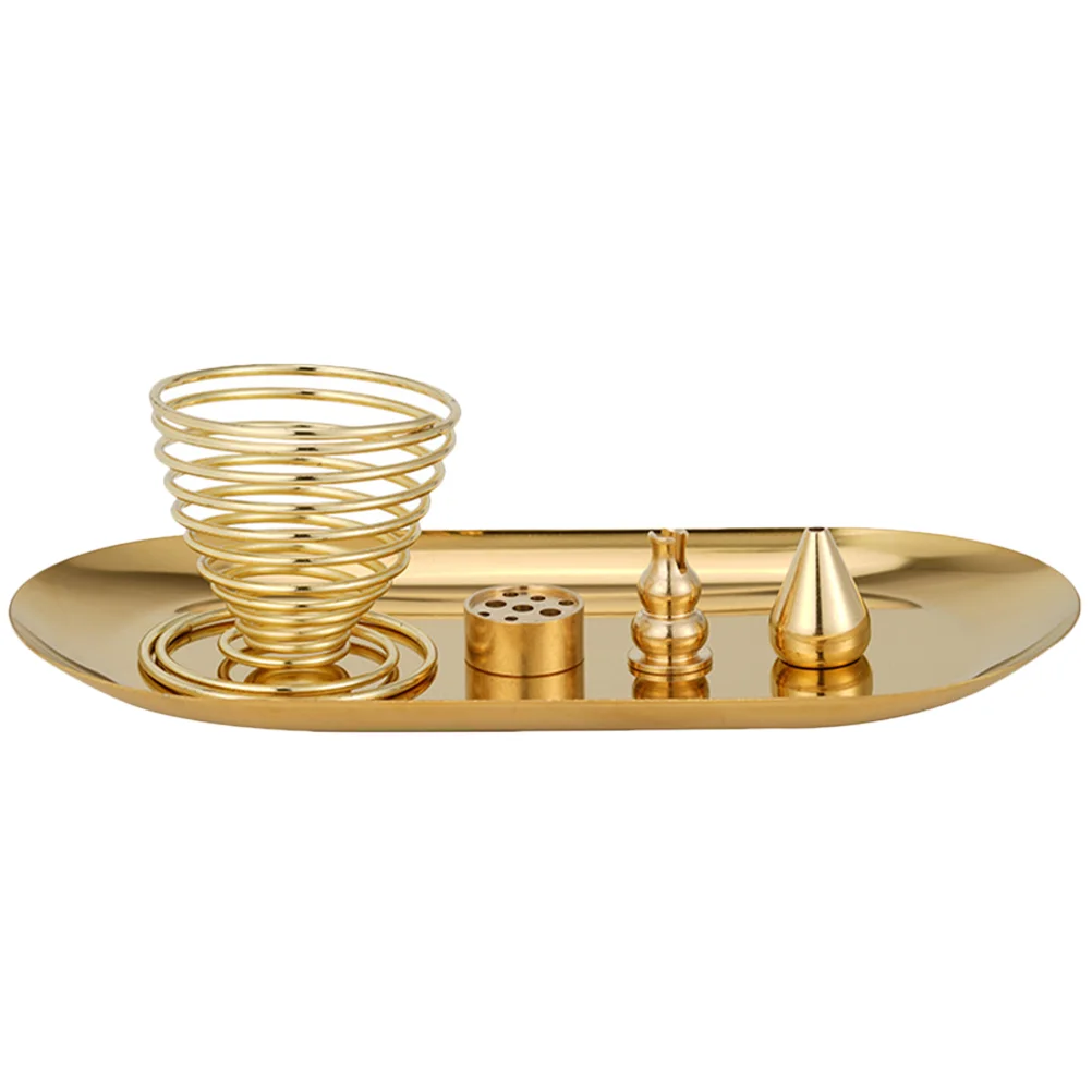 

Zen Style Plate Desktop Adornment Aroma Metal Holder Tray Holding Ornaments