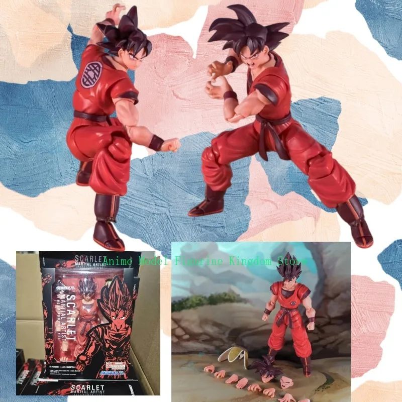 Фото В наличии: Фигурка Demoniacal Fit Dragon Ball Z SHF Сон Гоку Каё Кен, уровень силы 16000, модель Scarlet Martial, на Рождество №1