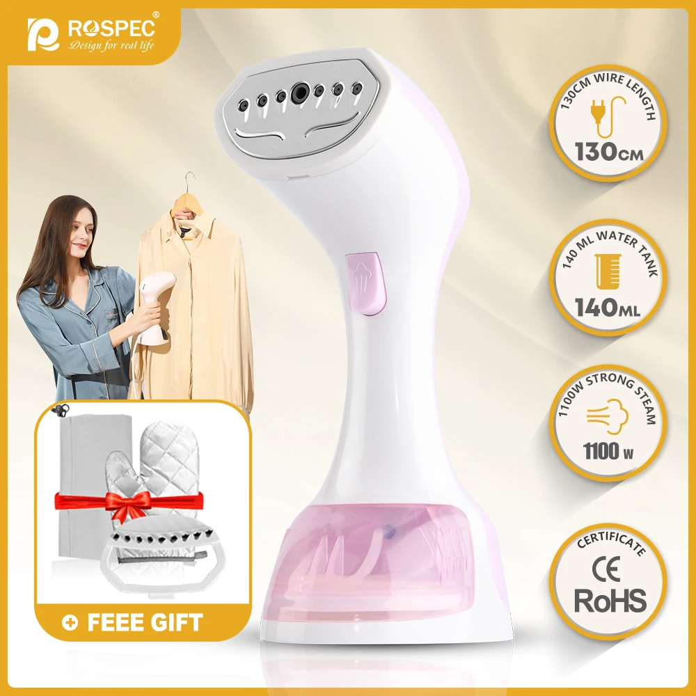 ROSPEC 1100W Household Electric Garment Cleaner Handheld Garment Steamer Steam Hanging Ironing Machine Ironing Clothes Generator