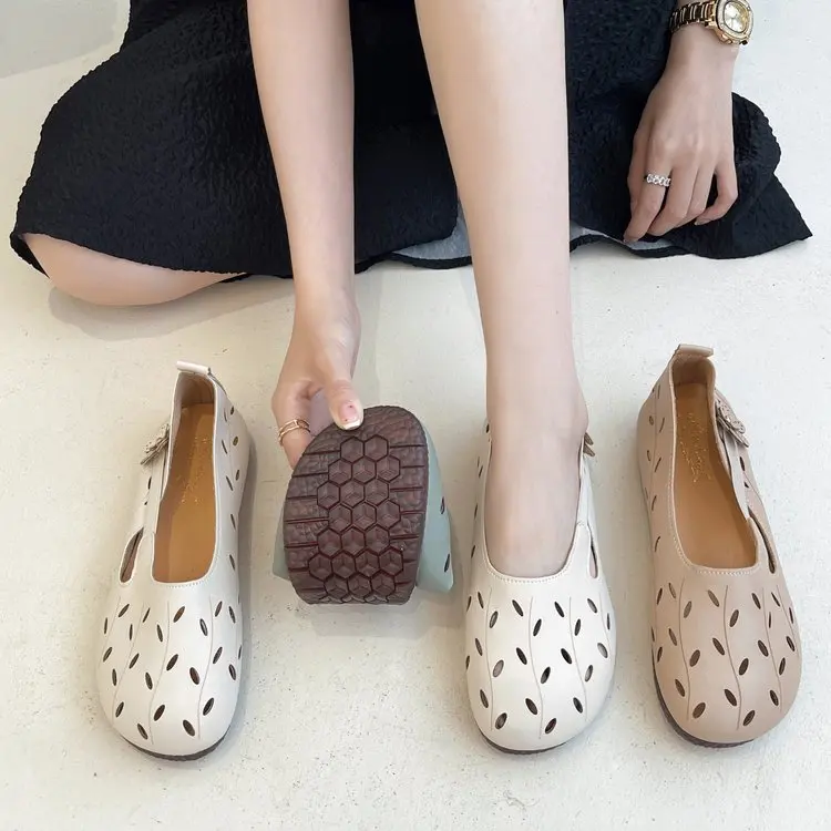 

2022 New Fashion Spring Ladies Flat Shoes Solid Color Ballet Flat Ballet Flat Shoes Women Moccasin Loafers Ladies Flat Shoes