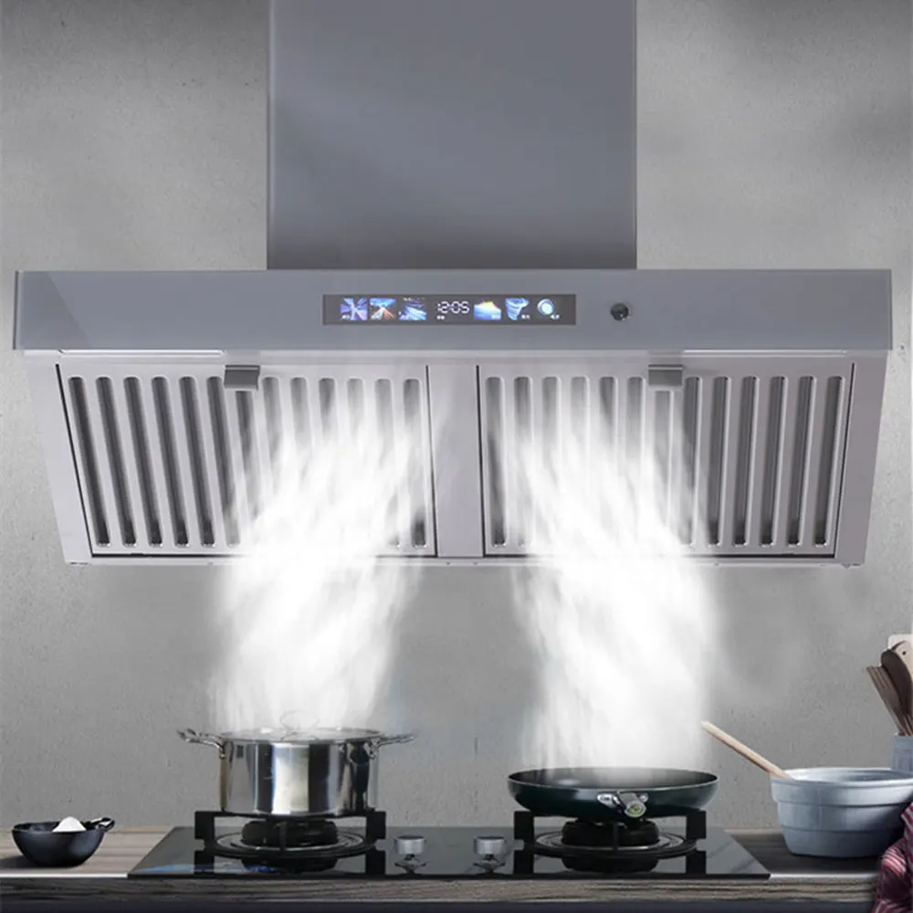 Range hoods Household kitchens Range separators Cabinet type high suction range hoods Body sensing range hoods