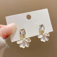 mihua exquisite flower stud earrings womens leaf geometric pearl earrings girls party birthday christmas jewelry gifts 2022 new