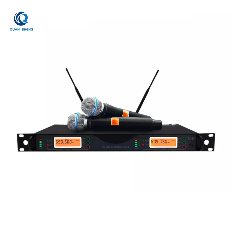 

Профессиональный Сценический караоке UR24D Ручной беспроводной микрофон Uhf UR4D двойной микрофон