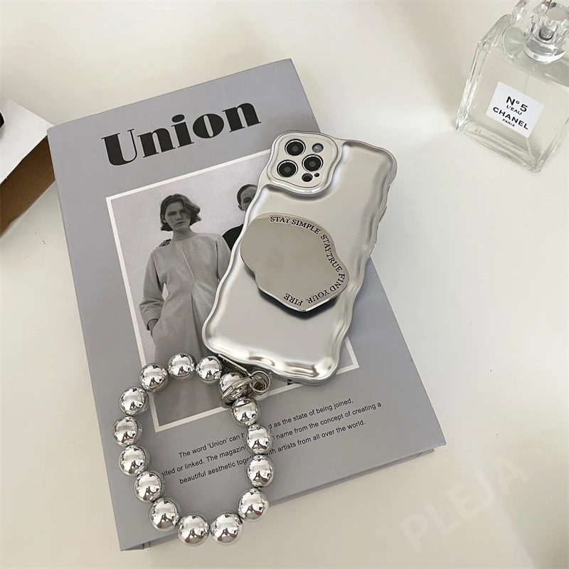 Позолоченный серебряный браслет с кронштейном для телефона чехол Cute Simper Stand Hodel