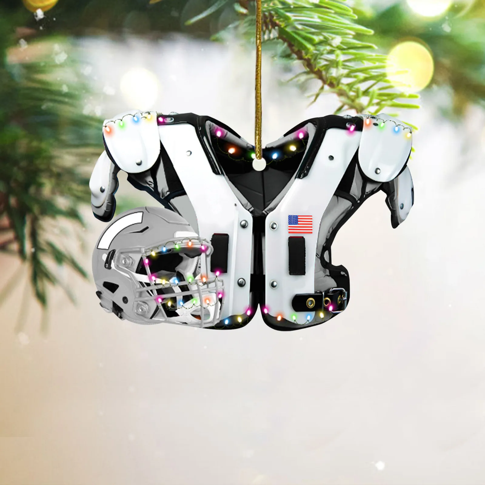 Christmas Ornaments Diy American Football Shoulder Pads And Helmet For Tree Decoration Car Rearview Mirror Pendant |