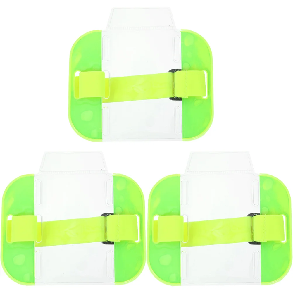 

3 Pcs ID Card Armband Holder Badge Clear Holders Shoulder Strap Worker Supply Tools