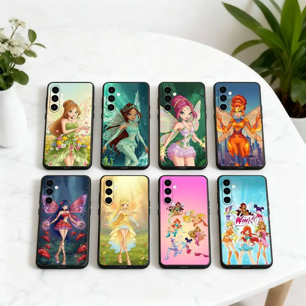 Фото Чехол для телефона Girl W-Winx Clubs WC для Samsung Galaxy A73, A72, A71, A70, A53, A52, A51, другие, мягкий черный чехол №1