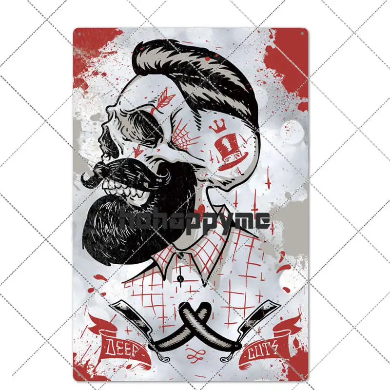 Металлический винтажный знак для парикмахера плакат кафе бара паба настенный