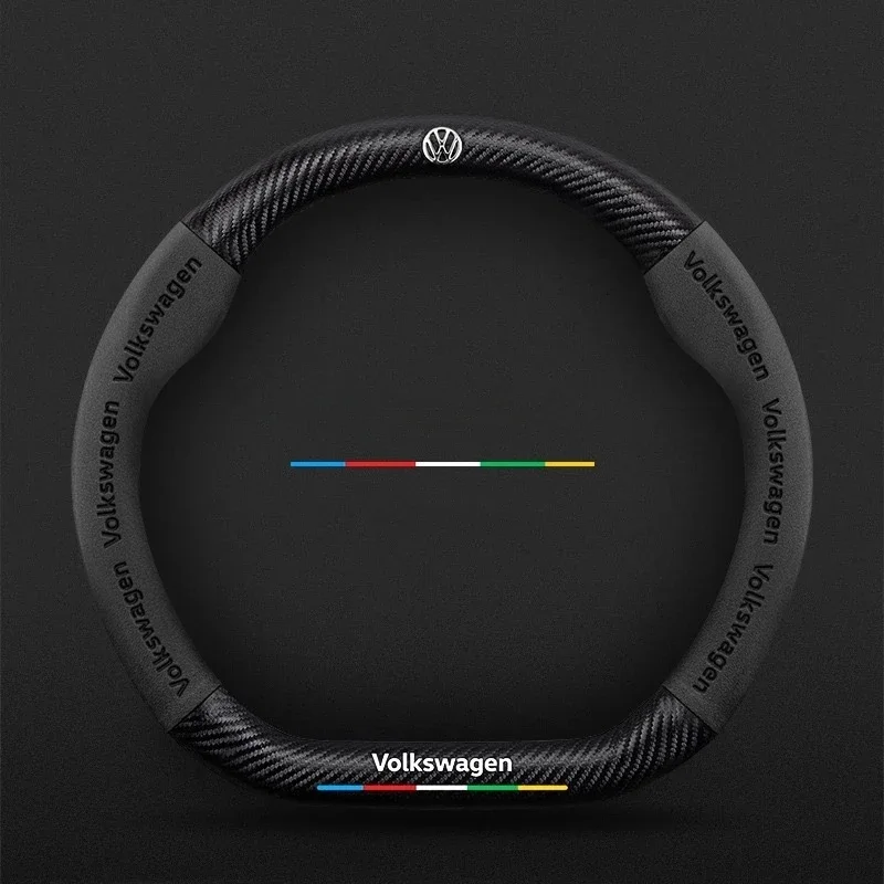 

Кожаный чехол на руль автомобиля для Volkswagen VW Golf 7 Mk7 Touran Up, новый Polo Jetta Passat B8 Tiguan Gti Gte, автоаксессуары