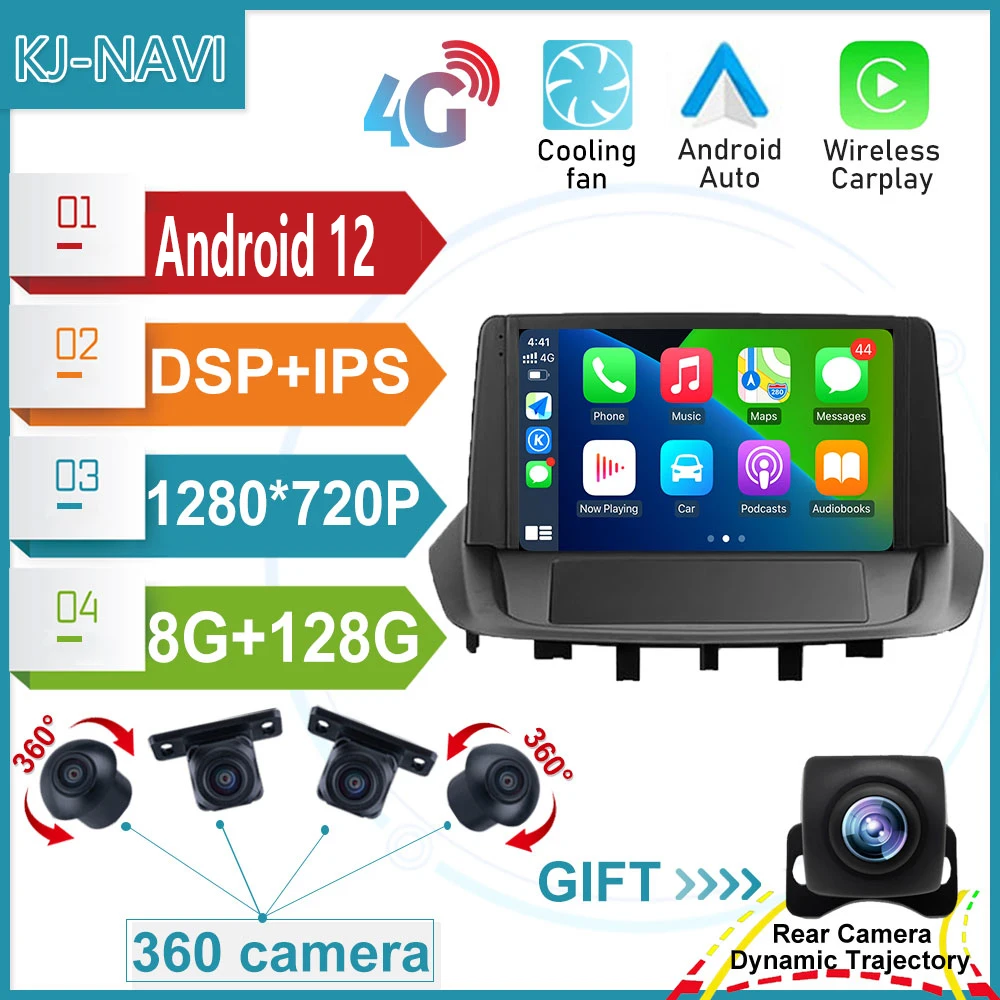 

Автомагнитола для Renault Fluence 1 2009-2017, мультимедийный видеоплеер с GPS, BT, Wi-Fi, Android 11