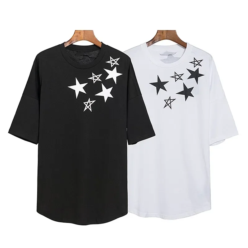 

Angels Letters logo five-pointed star Printing Short Sleeve T-Shirt Men's Women's fashion Couple Casual Top Fashion T-Shirt