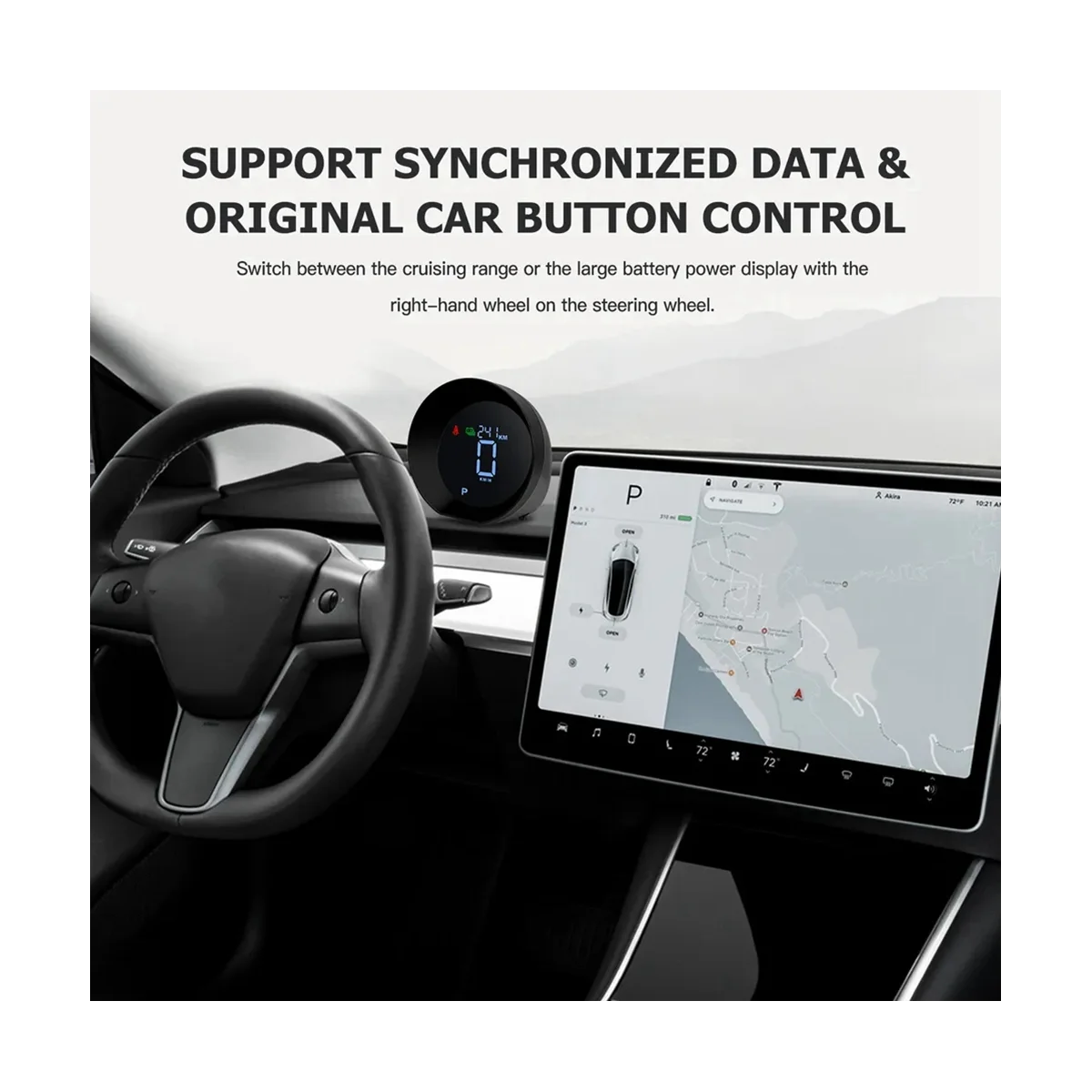 Мультимедийный дисплей на руль для Tesla Model 3 многофункциональный с ЖК-дисплеем HD