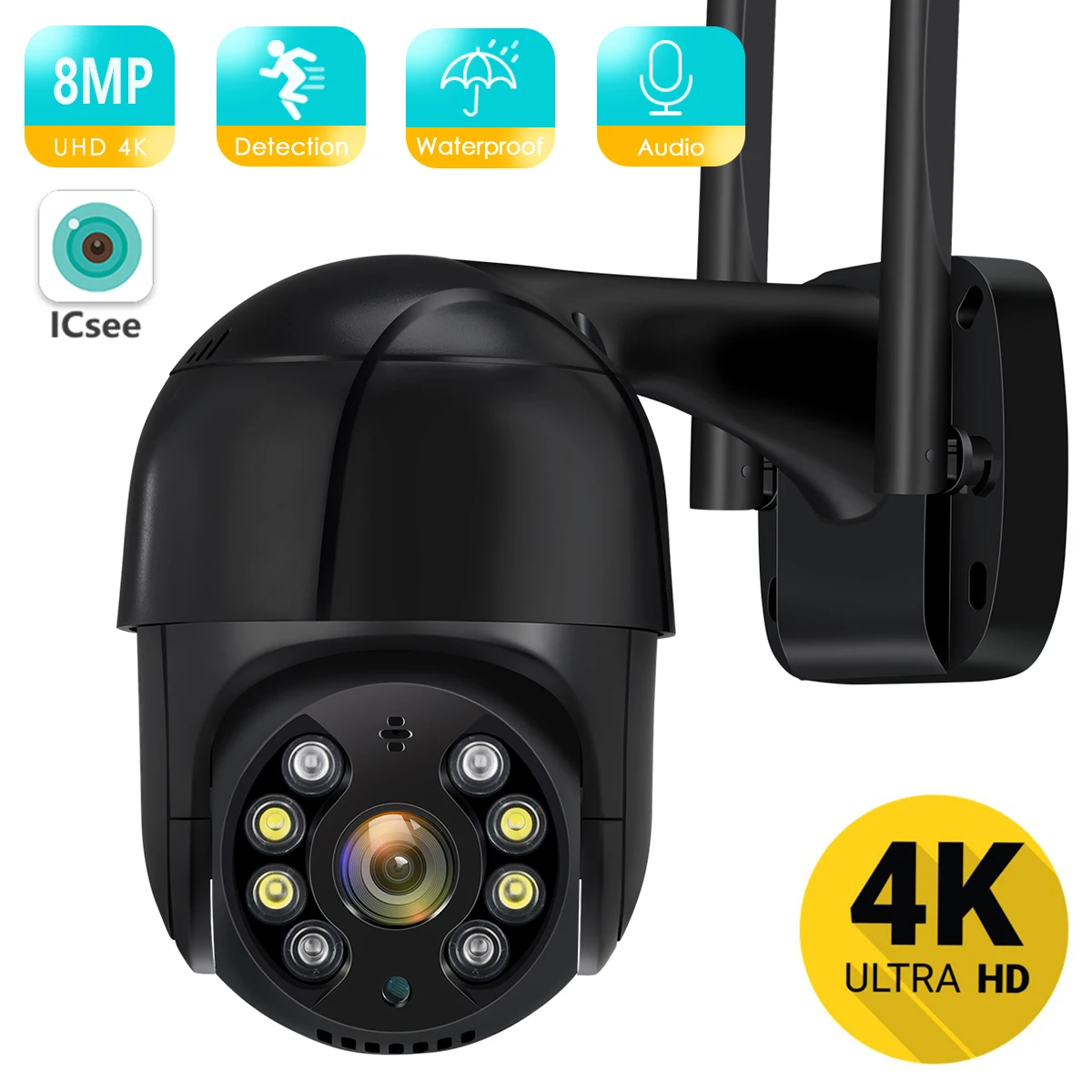 

8MP 4K Security Protection Wifi Camera Smart Home HD 4K IP Camera 5MP AI Tracking Security CCTV Camera Video Surveillance iCsee