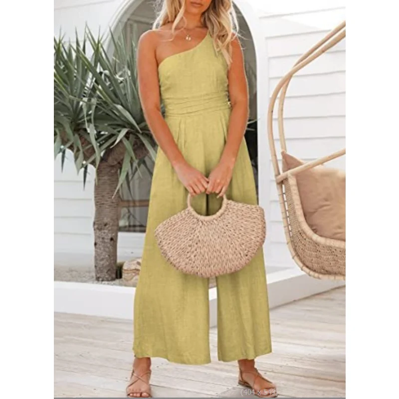Suspenders Pants Women Straight Sleeveless Jumpsuit outfit 2023 Sexy Bandage Women Out Backless plus size women casual clothing