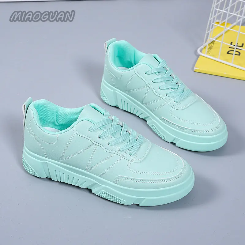 

Кроссовки женские на платформе, дизайнерская повседневная спортивная обувь для бега, на шнуровке, Вулканизированная массивная подошва, беж...