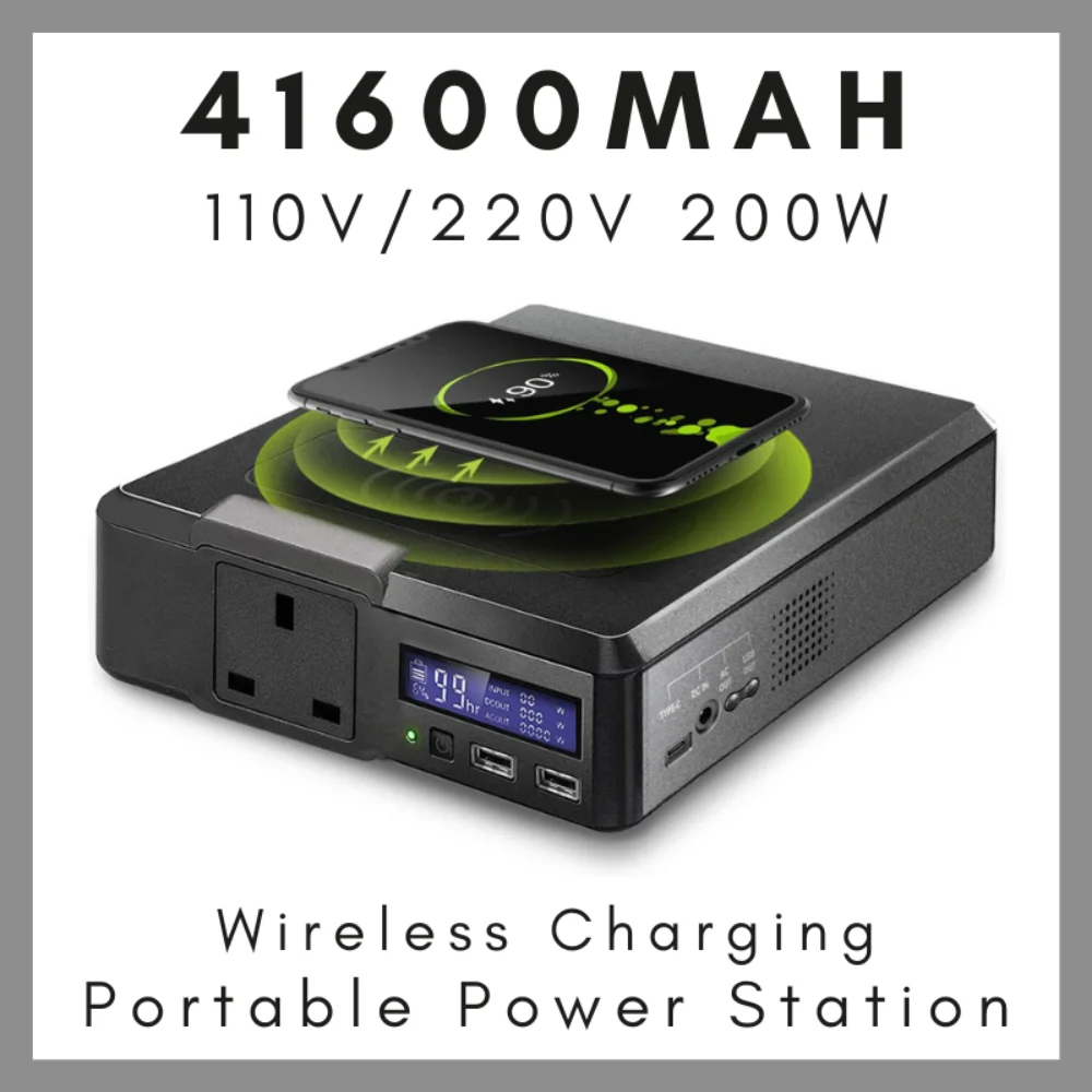 Портативная электростанция 110 В/220 В 200 Вт 41600 Вт/Вт Солнечный генератор заряда для телефона планшета ноутбука дрона ТВ камеры проектора
