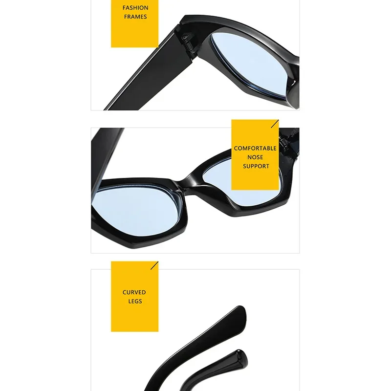 OVOYAN многоугольные солнцезащитные очки кошачий глаз женские простые высокого