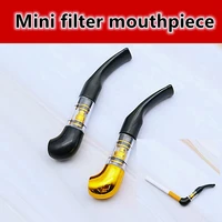 recyclable cigarette tobacco tar filter mini filtration cigarette holder cleanable smoke pipe for men gift smoking accessories