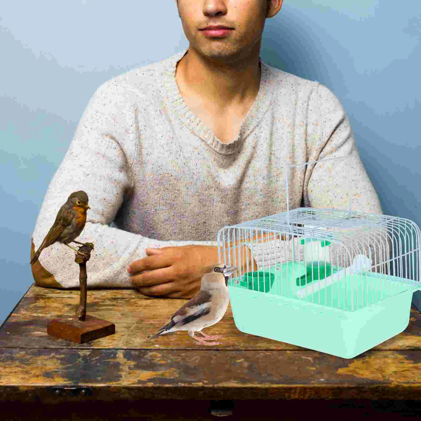 Портативная клетка для птиц переноска мелких животных железные дорожные клетки