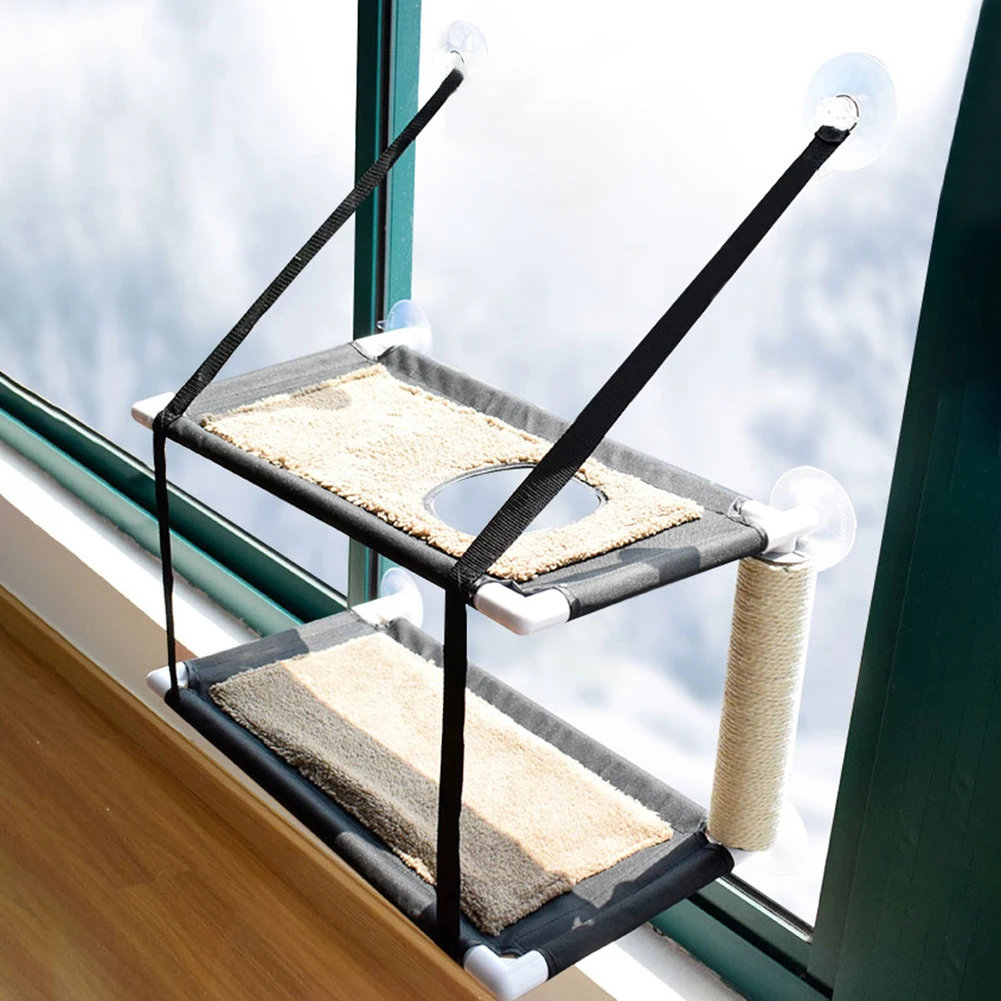 

Cat Bed Hammock Cat Cushion Hanging Window Bed Household Pet Supplies Sucker Removable And Washable Universal for Window