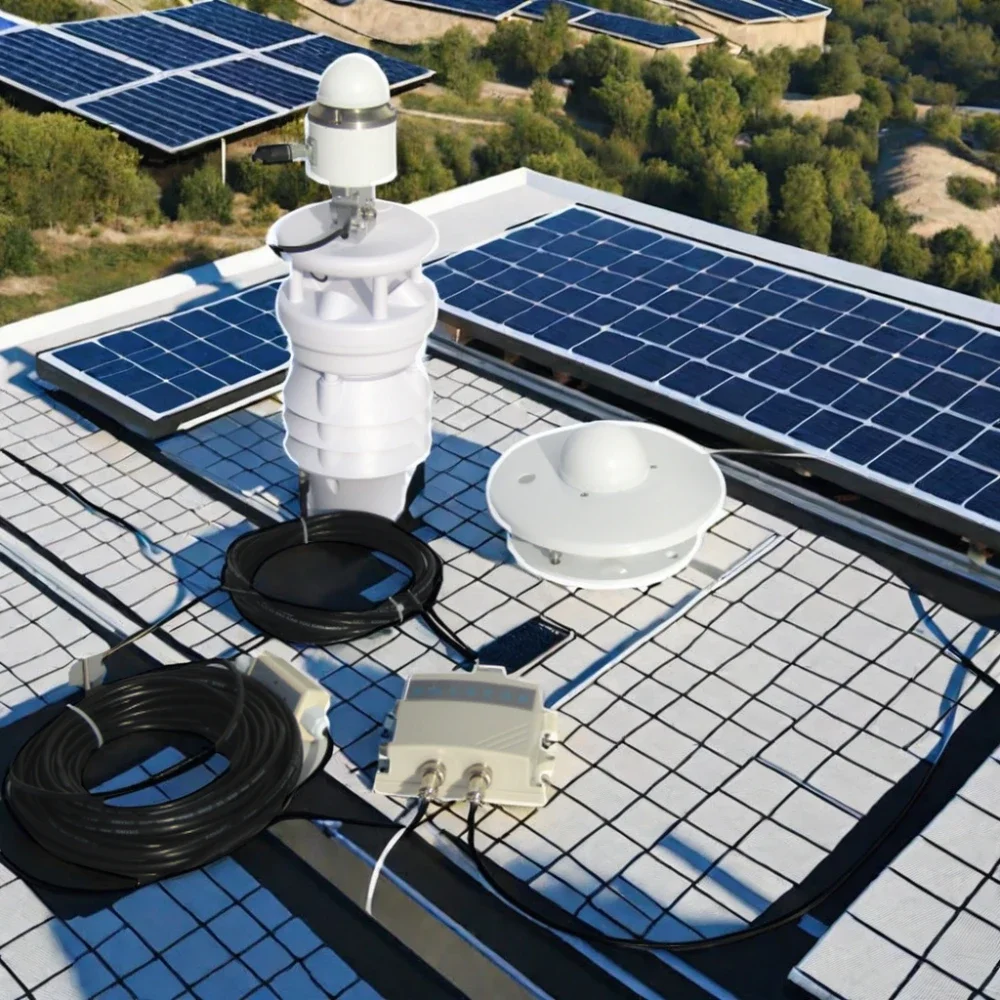 CE SDI12 PV солнечная панель для фермы Автоматическая Метеостанция с пиранометром