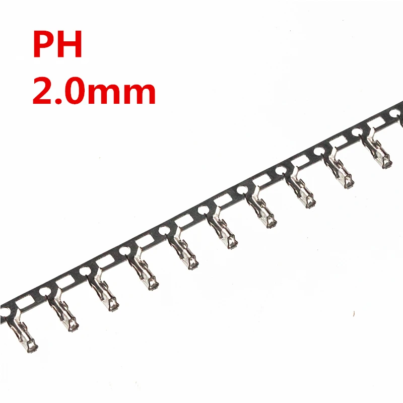 

100PCS PH2.0 2.0mm Connector Reed Cold Head Metal Jumper Wire Cable Terminal For Housing PH 2.0 Female Terminal