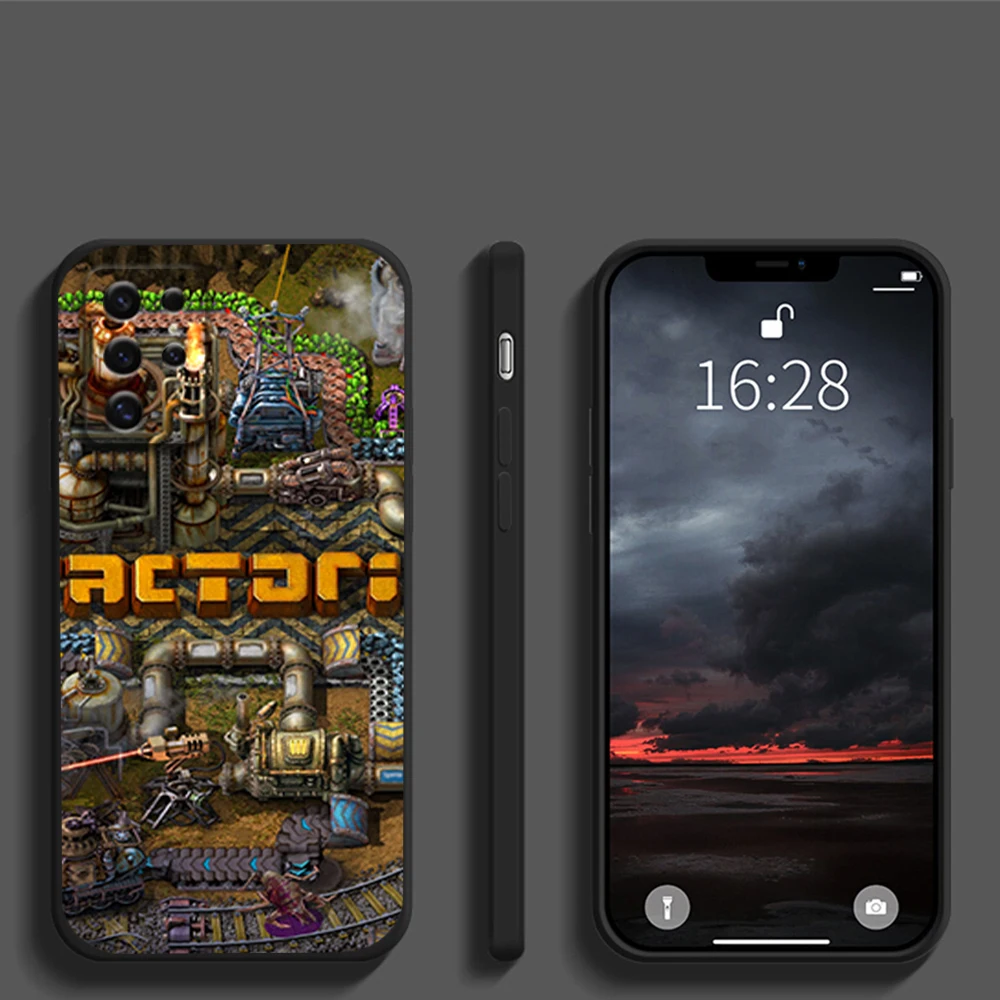 Game F-Factorio Phone Case For Samsung S22 S23 A73 A72 A71 A54 A53 E ULTRA Black Soft Shell