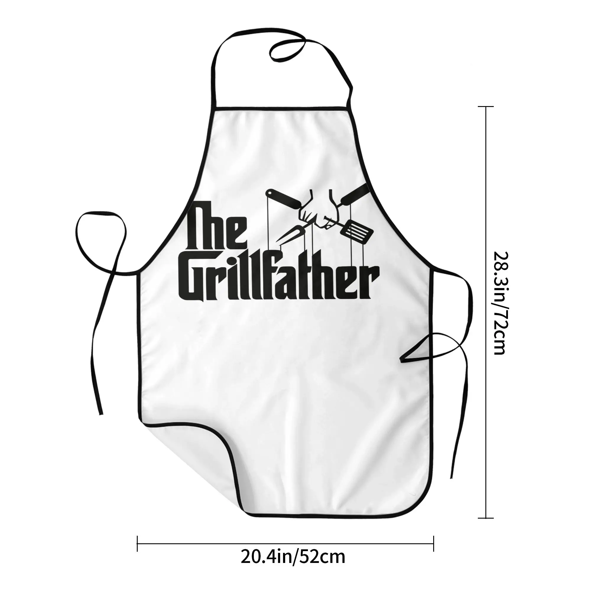 Забавный фартук The Grillfather для гриль-шефа, водонепроницаемый, из полиэстера, для папы-барбекюшиста, кухонный фартук унисекс для взрослых, тонкий, для салона (art.: 3920d979652bf) - 3920d979652bf