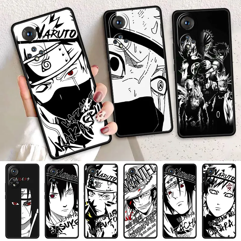 Case Cover for Huawei Y6 Y9 8i Y90 Y8s 10 Pro Nova 8 9 SE 10 Y70 Plus Y7 Nova Y70 TPU Soft Anime Naruto Black Series Fashion