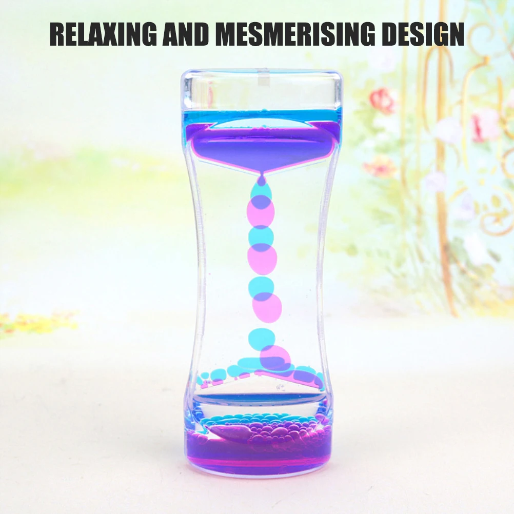 

Double Color Sand Hourglasses Colorful Liquid Timer Anxiety Relief Liquid Motion Timer Bubble Timer Oil Hourglaslock Home Decor