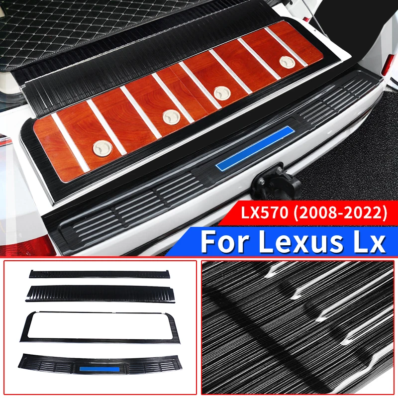 

Stainless Steel Rear threshold Rear Bumper Pedal Cover For Lexus LX570 LX 570 2008-2022 2021 Interior Decoration Accessories