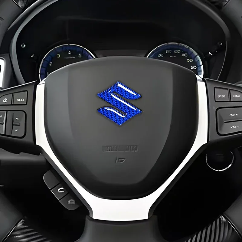 Углеродное волокно, значок на руль автомобиля, эпоксидная наклейка, внутренняя модифицированная наклейка для SUZUKI Vitara Alivio, аксессуары для стайлинга автомобилей