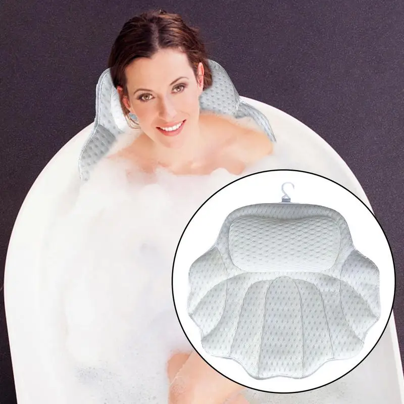 

Подушка для ванны, подушка на присосках, мягкая подушка в форме вентилятора, подушка для поддержки шеи, подушка для ванны, аксессуары для ван...