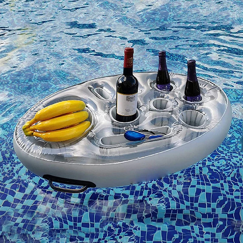 

Summer Inflatable Float Beer Drinking Cooler Table Water Play Float Beer Tray for Swimming Pool Party