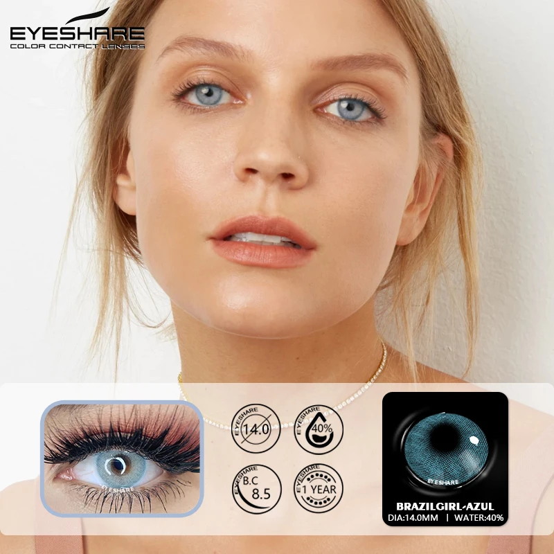eyeshare colorful contact lenses for eyes brazil girl contact lens beauty contact lenses eye cosmetic color lens eyes makeup free global shipping
