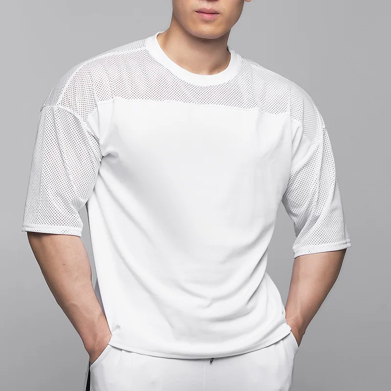 

Large Size Short Sleeve Mesh Mens T Shirts Breathable T-shirt Sports Leisure GYM Training 3XL Tshirts Slim Fit Summer Pro Chice