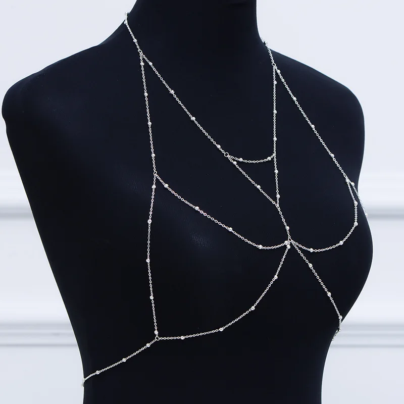 Металлическая Женская цепочка для тела сексуальный стиль ажурное бикини женское