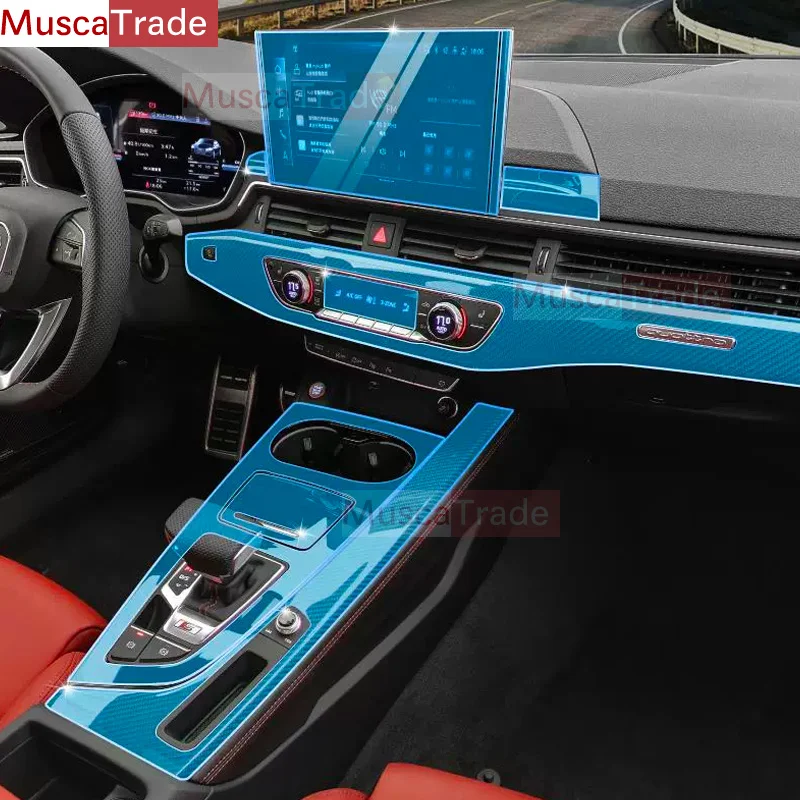 

For Audi A5 S5 202-2023 Car Interior Center console Transparent TPU Protective film Anti-scratch Repair film Accessories Refit
