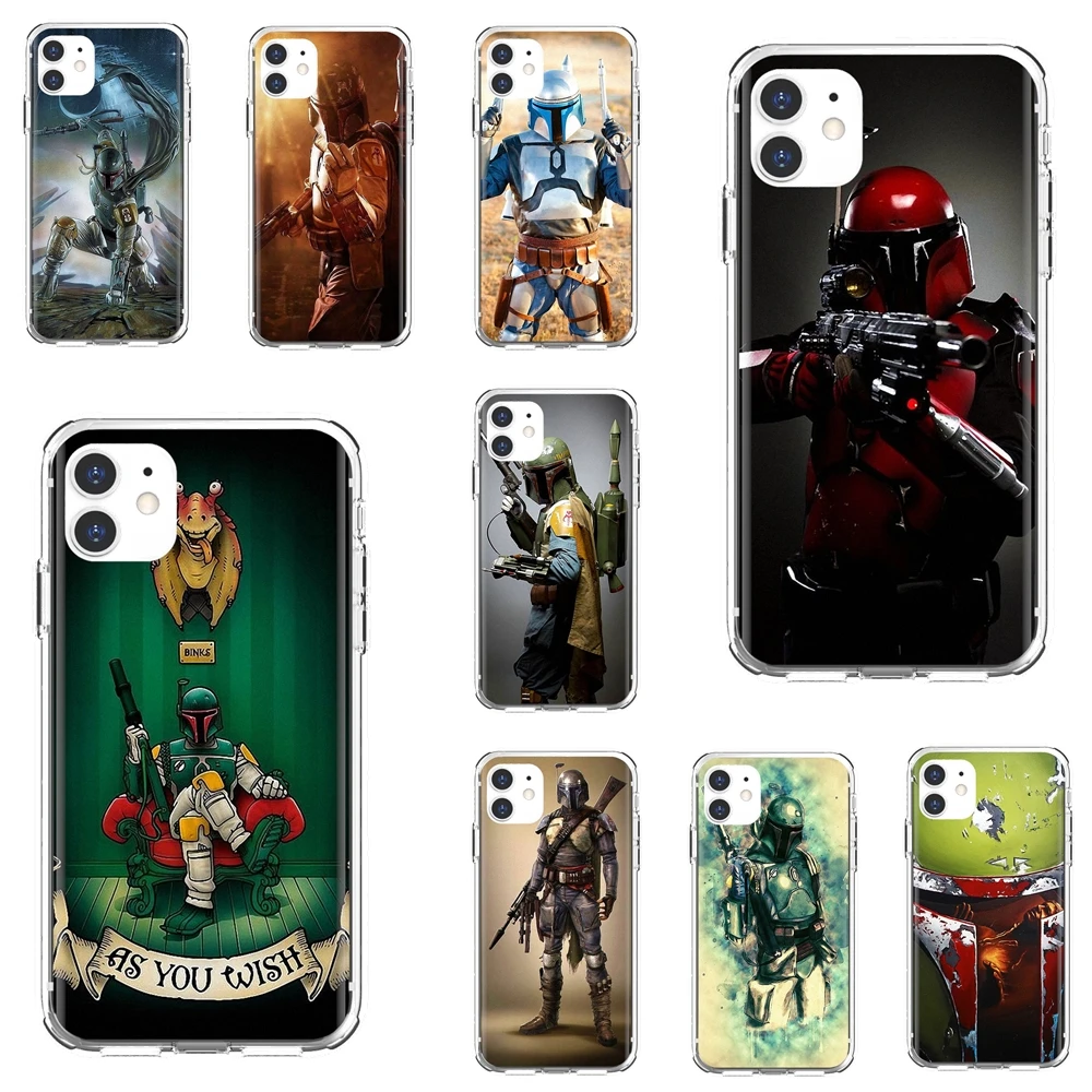Для iPhone 10 11 12 13 Mini Pro 4S SE 5C 6 6S 7 8 X XR XS Plus Max 2020 Звездные войны Дарт Вейдер Боба Фетт
