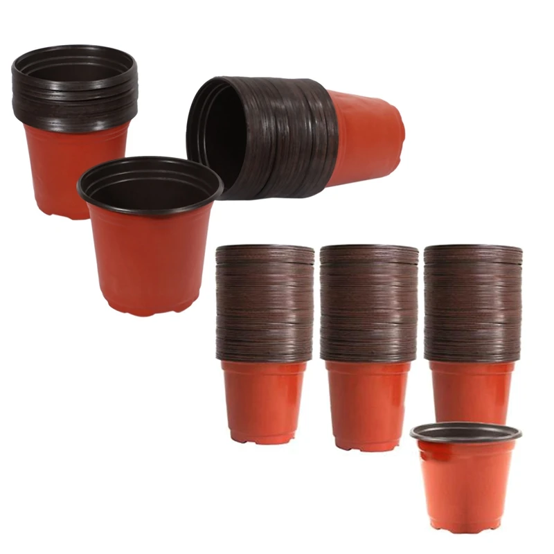 

250 шт., круглые горшки для выращивания растений, 15 х12, 5 см и 10 Х9 см