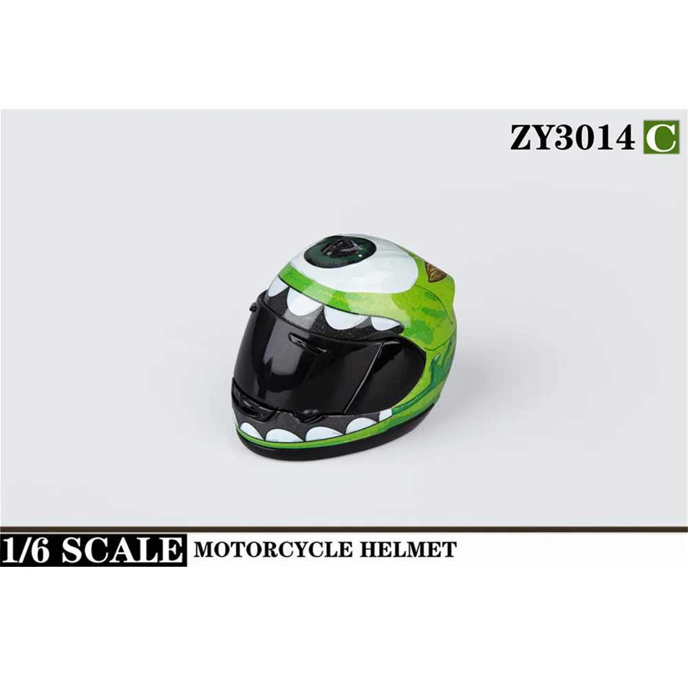 Фото ZYTOYS масштаб 1/6 модель мотоциклетного шлема ZY3014C зеленый для 12 дюймов мужские фигурки PHICEN аксессуары для коллекции тела №1