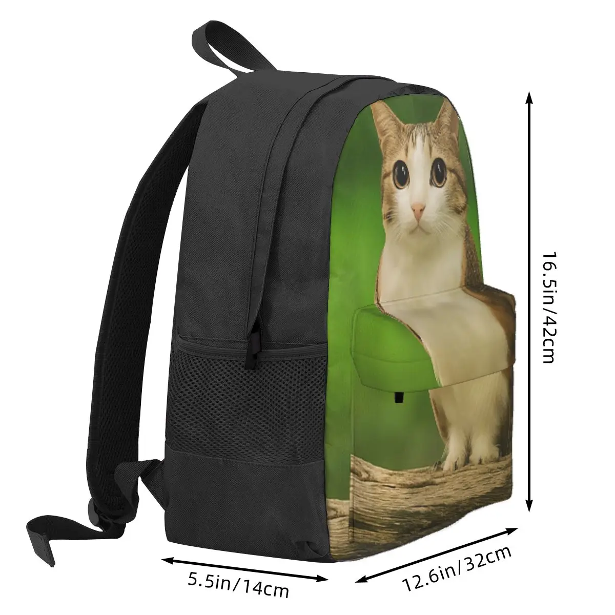 Фото Рюкзак Meowl Cat Owl Funny Internet Trendy Meme для студентов, школьный рюкзак, походный рюкзак для путешествий, городской рюкзак для мужчин и женщин, сумка через плечо №4