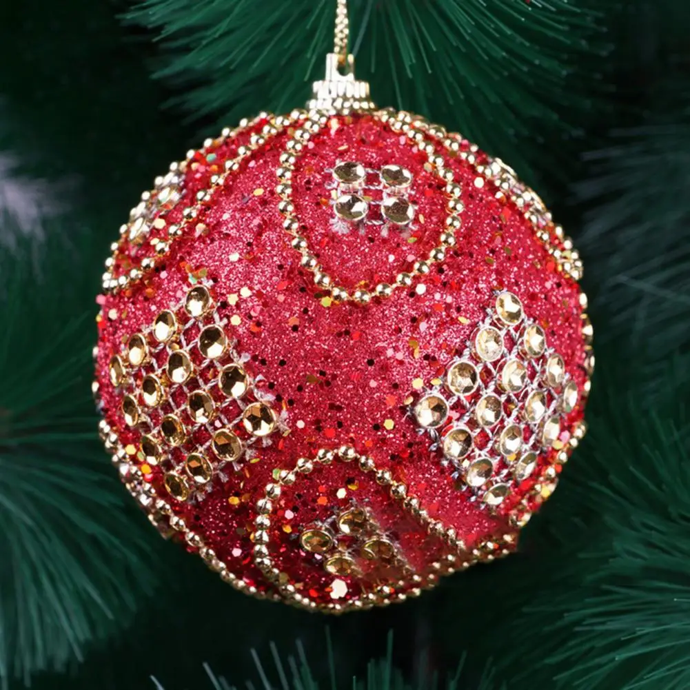 

Портативные шары для рождественской елки Стразы, привлекательные Подвески «сделай сам» в виде нежных шариков