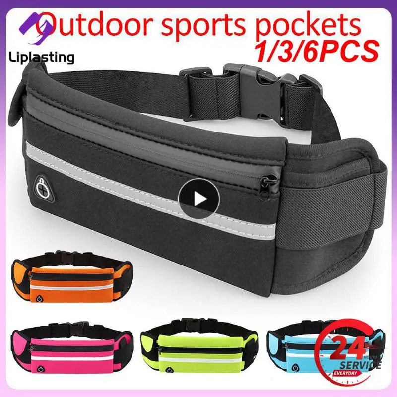 

1/3/6PCS Travel multifunctional Sports pocket mini fanny pack for men women Portable convenient USB waist pack waterproof phone