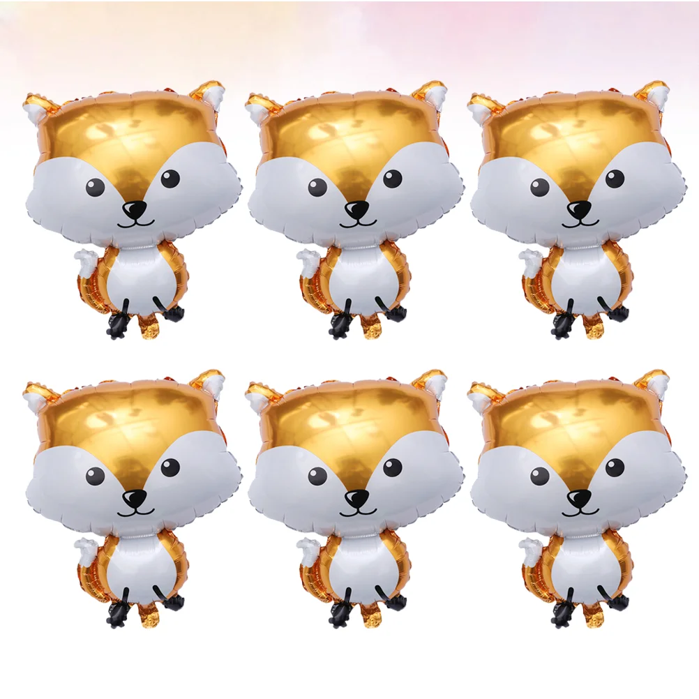 

Balloons Fox Woodland Party Balloon Animalbaby Shower Birthday Decorations Aluminum Supplies Themecartoonanimals Decoration Zoo