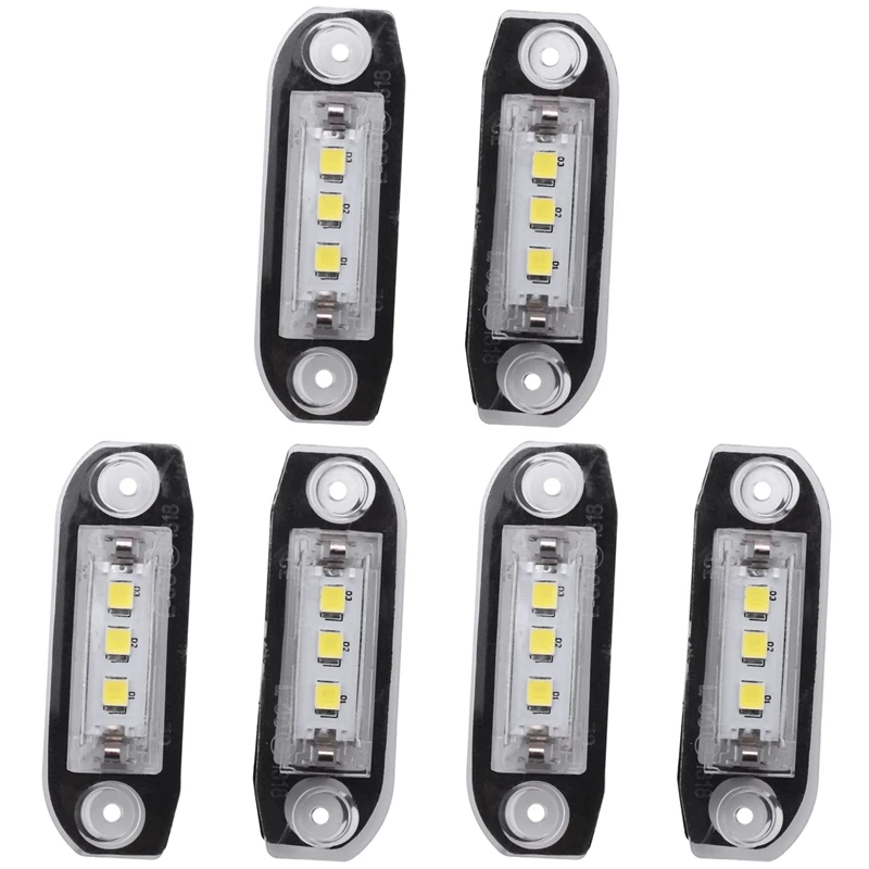 

6Pcs LED License Plate Light For Volvo S80 Xc90 S40 V60 Xc60 S60 C70 V50 Xc70 V70
